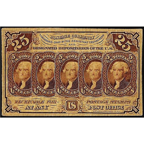 July 17, 1862 First Issue Twenty-Five Cents Fractional Currency Note