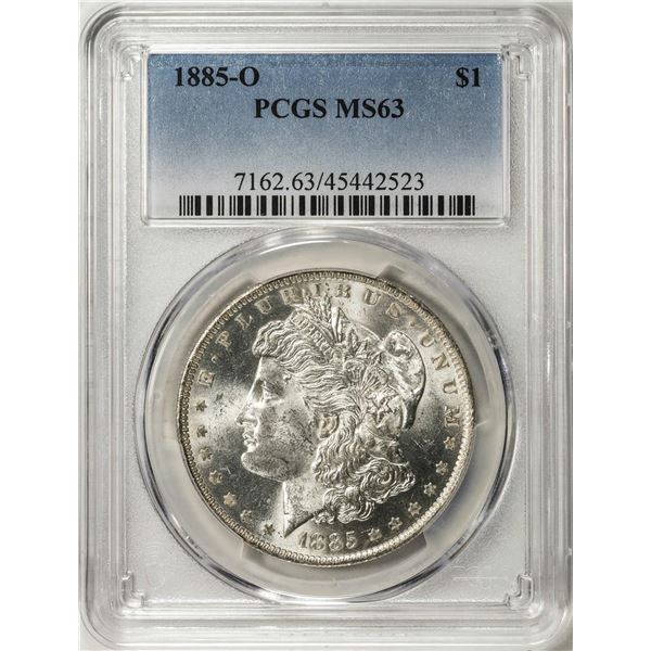 1885-O $1 Morgan Silver Dollar Coin PCGS MS63