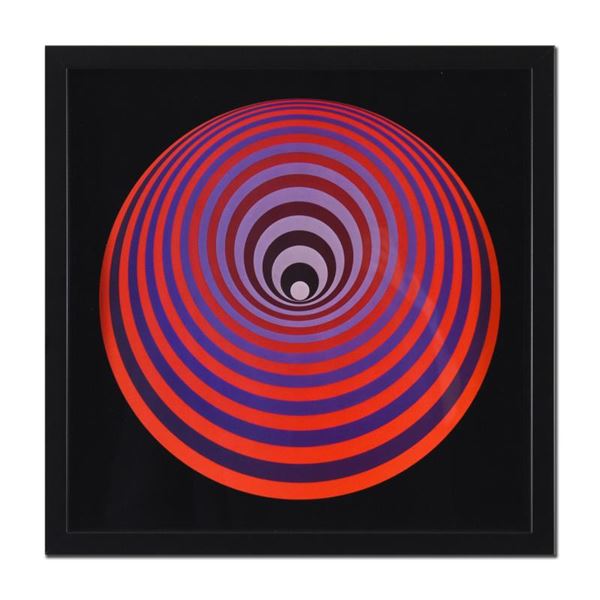 Victor Vasarely (1908-1997) "Oervegn" Print Mixed Media On Paper