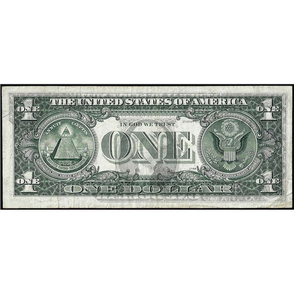 1974 $1 Federal Reserve Note Full Offset Error