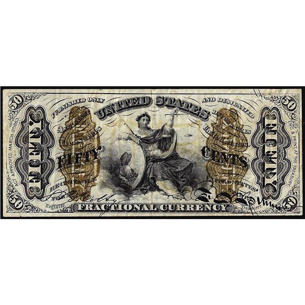 March 3, 1863 Third Issue Fifty Cents Fractional Currency Note