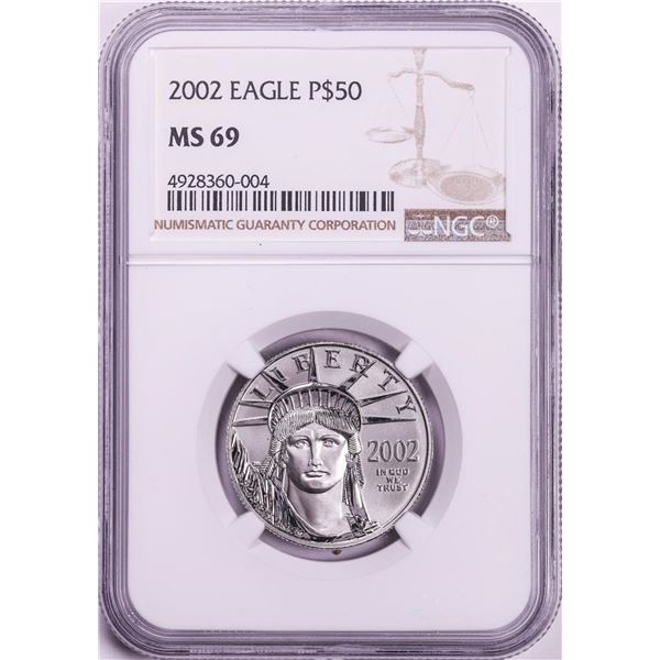 2002 $50 American Platinum Eagle Coin NGC MS69