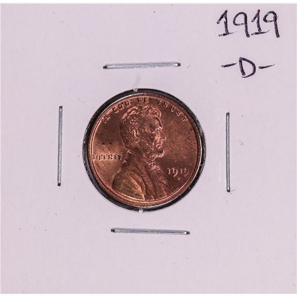 1919-D Lincoln Wheat Cent Coin