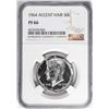 Image 1 : 1964 Accented Hair Proof Kennedy Half Dollar Coin NGC PF66