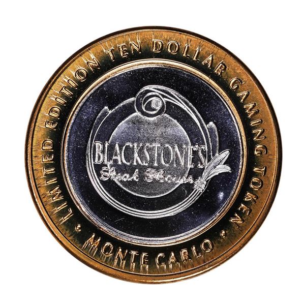 .999 Silver Monte Carlo Las Vegas, Nevada $10 Casino Limited Edition Gaming Token