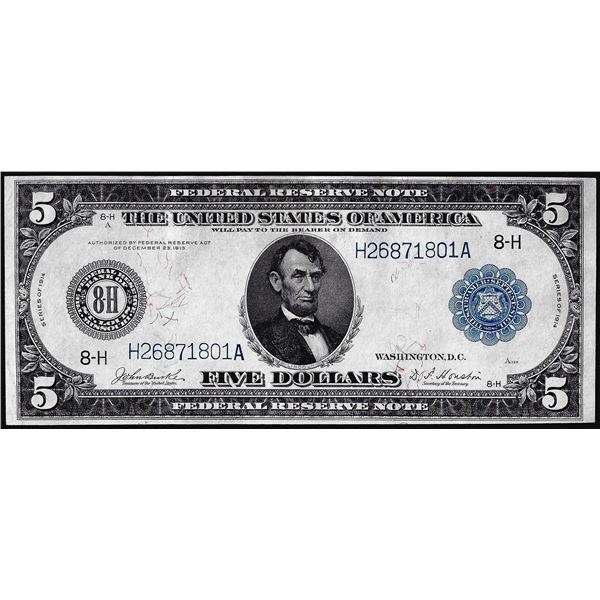 1914 $5 Federal Reserve Note St. Louis