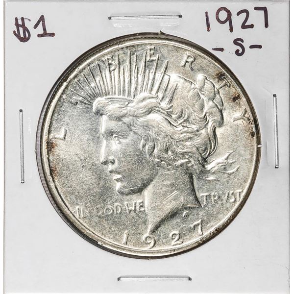 1927-S $1 Peace Silver Dollar Coin