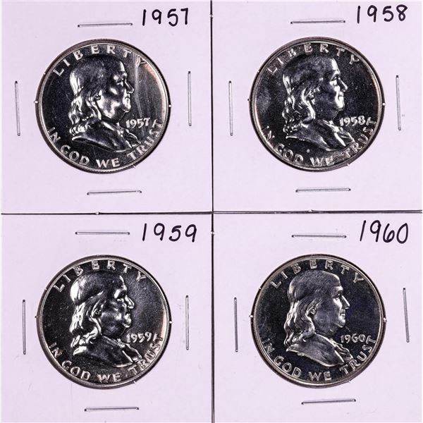 1957-1960 Proof Franklin Half Dollar Coins