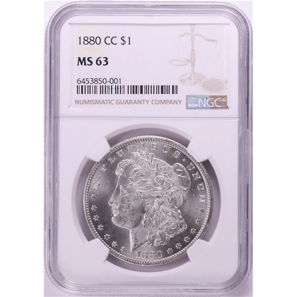 1880-CC $1 Morgan Silver Dollar Coin NGC MS63