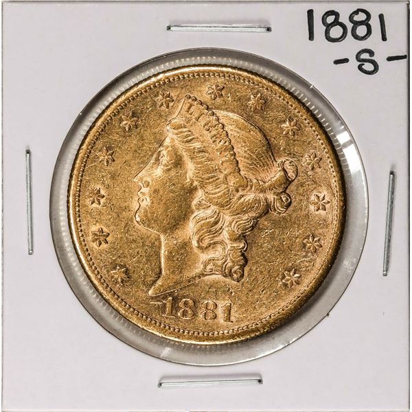 1881-S $20 Liberty Head Double Eagle Gold Coin