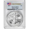 Image 1 : 2017 $1 American Silver Eagle Coin PCGS MS70 First Strike