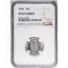Image 1 : 1954 Proof Roosevelt Dime Coin NGC PF67 Cameo