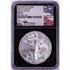 Image 1 : 2020-W $1 Burnished American Silver Eagle Coin NGC MS70 Mercanti Signature