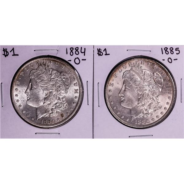 Lot of 1884-O & 1885-O $1 Morgan Silver Dollar Coins