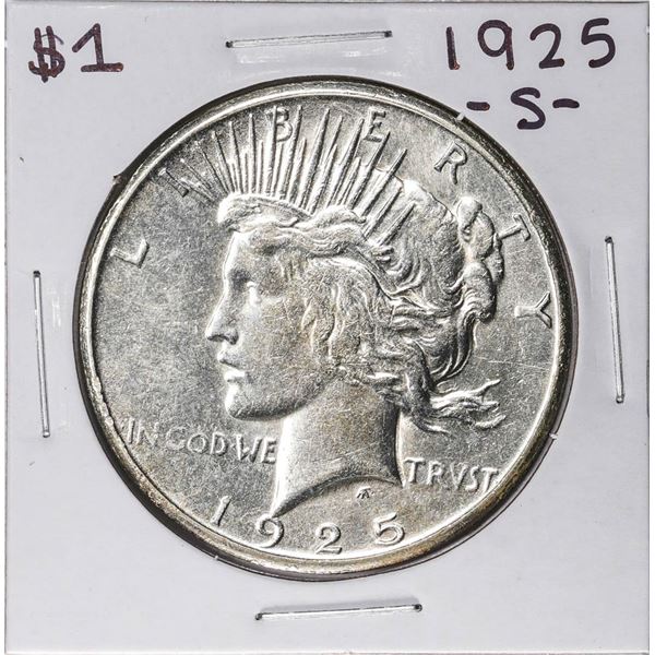 1925-S $1 Peace Silver Dollar Coin