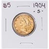 1904-S $5 Liberty Head Half Eagle Gold Coin