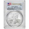 Image 1 : 2016 $1 American Silver Eagle Coin PCGS MS70 First Strike