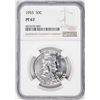 Image 1 : 1953 Proof Franklin Half Dollar Coin NGC PF67