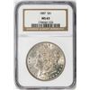 Image 1 : 1887 $1 Morgan Silver Dollar Coin NGC MS63