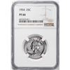 Image 1 : 1954 Proof Washington Quarter Coin NGC PF66