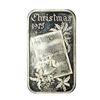 Image 1 : 1973 Madison Christmas 1 Ounce .999 Fine Silver Art Bar