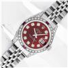 Image 2 : Rolex Ladies Stainless Steel Diamond and Ruby Datejust Wristwatch