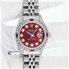 Image 3 : Rolex Ladies Stainless Steel Diamond and Ruby Datejust Wristwatch