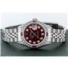 Image 6 : Rolex Ladies Stainless Steel Diamond and Ruby Datejust Wristwatch