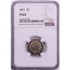 Image 1 : 1871 Proof Shield Nickel Coin NGC PF64