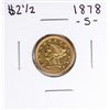 1878-S $2 1/2 Liberty Head Quarter Eagle Gold Coin
