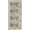 Uncut Sheet of (4) State of Louisiana Baby Bond Obsolete Notes
