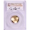 Image 1 : 2014-W $5 Proof Baseball Hall of Fame Gold Coin PCGS PR70DCAM Craig Biggio Signature