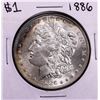 Image 1 : 1886 $1 Morgan Silver Dollar Coin