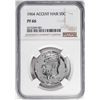 Image 1 : 1964 Accented Hair Proof Kennedy Half Dollar Coin NGC PF66
