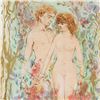 Image 2 : Hibel (1917-2014) "The First Couple" Limited Edition Lithograph On Paper