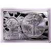 1996 $1 American Silver Eagle Coin & 2oz Silver Bar Set