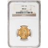 1907 $5 Liberty Head Half Eagle Gold Coin NGC MS62