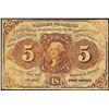 Image 1 : July 17, 1862 First Issue Five Cents Fractional Currency Note