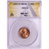 Image 1 : 1923 Lincoln Wheat Cent Coin ANACS MS64 Red