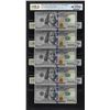 Image 1 : (5) Consec. 2017A $100 Federal Reserve Bank Notes PCGS Gem Unc. 65PPQ Fancy Serial