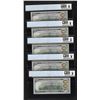 Image 2 : (5) Consec. 2017A $100 Federal Reserve Bank Notes PCGS Gem Unc. 65PPQ Fancy Serial