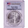 Image 1 : 1991 $1 American Silver Eagle Coin PCGS MS69 First Strike