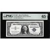 Image 1 : 1957 $1 Silver Certificate Note KEY BB Block Fr.1619 PMG Gem Uncirculated 65EPQ