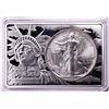 1991 $1 American Silver Eagle Coin & 2oz Silver Bar Set