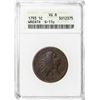 1793 S-11c Wreath Flowing Hair Copper Large Cent ANACS AG Details