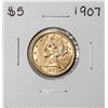 1907 $5 Liberty Head Half Eagle Gold Coin