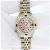 Image 3 : Rolex Ladies Two Tone Diamond, Ruby and Sapphire Datejust Wristwatch