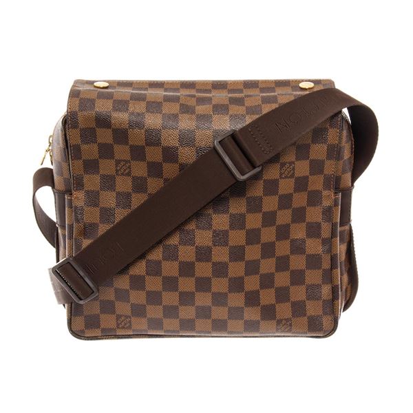Louis Vuitton Damier Ebene Canvas Leather Naviglio Messenger Bag