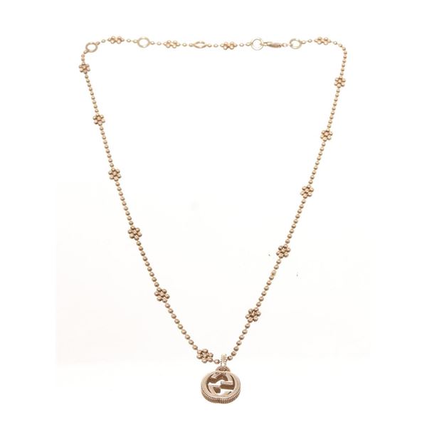 Gucci Silver Interlocking G Necklace