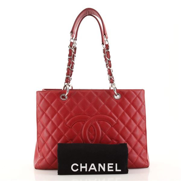 Chanel Grand Shopping Tote Quilted Caviar